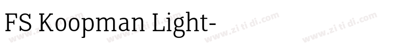 FS Koopman Light字体转换